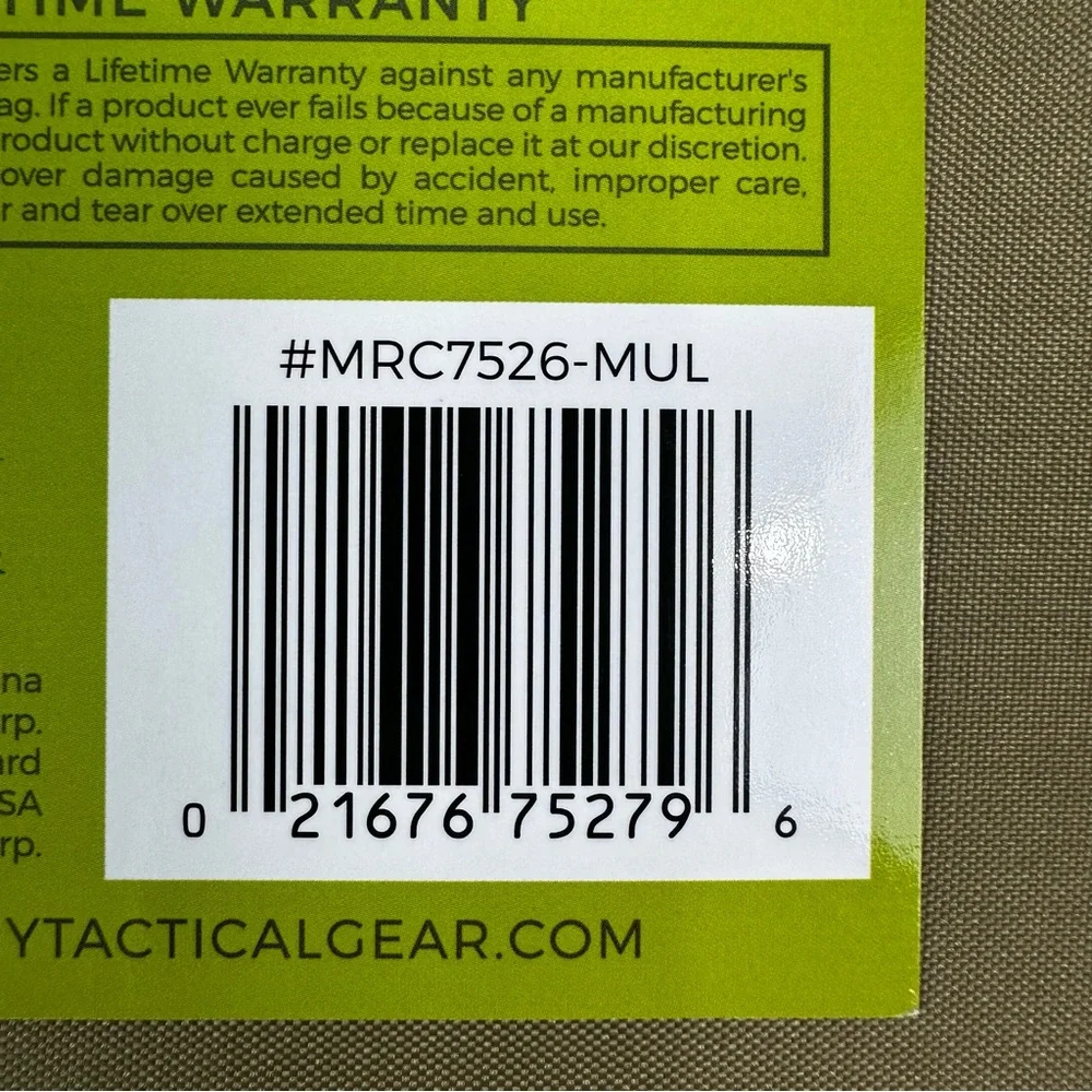 Mercury Tactical Gear Zippered Multi Camo Padfolio Binder Card Slots, Name Strip